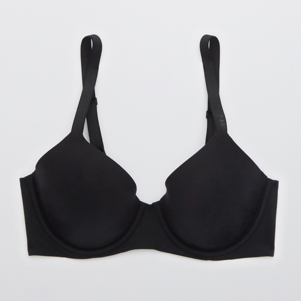 Aerie SMOOTHEZ Full Coverage Lightly Lined Bra Black Size 34C